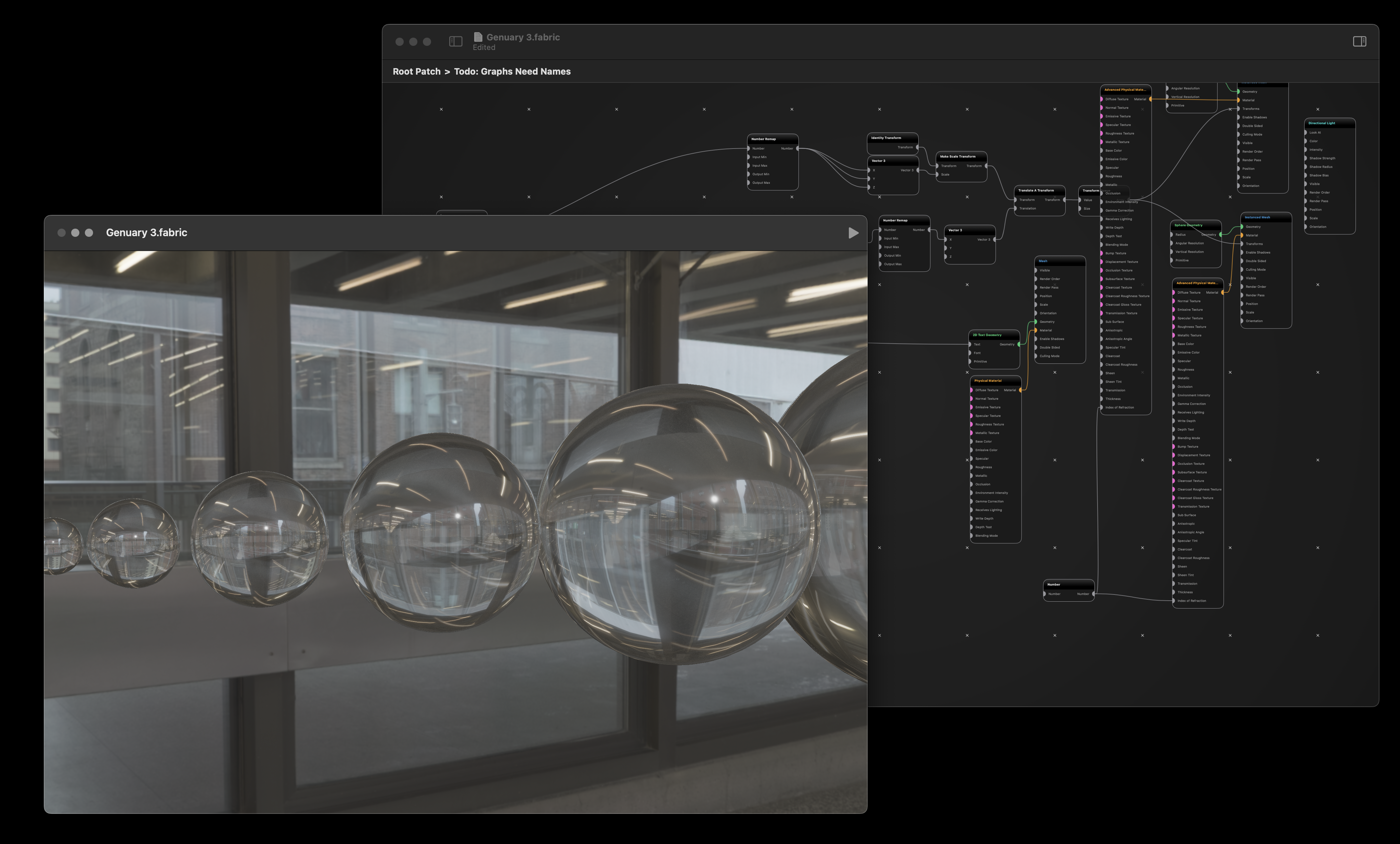 Visual Node Editor Screenshot